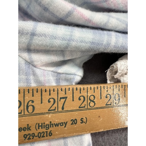 Vintage Carriage Court Nightgown Womens 2X Pastel Plaid Cotton Lace Collar 90s - Picture 5 of 11